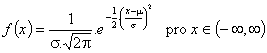 obrázek rovnice distribuční funkce normálního rozdělení